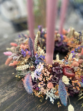 Indlæs billede til gallerivisning Pastel Evighed Adventskrans med stagelys